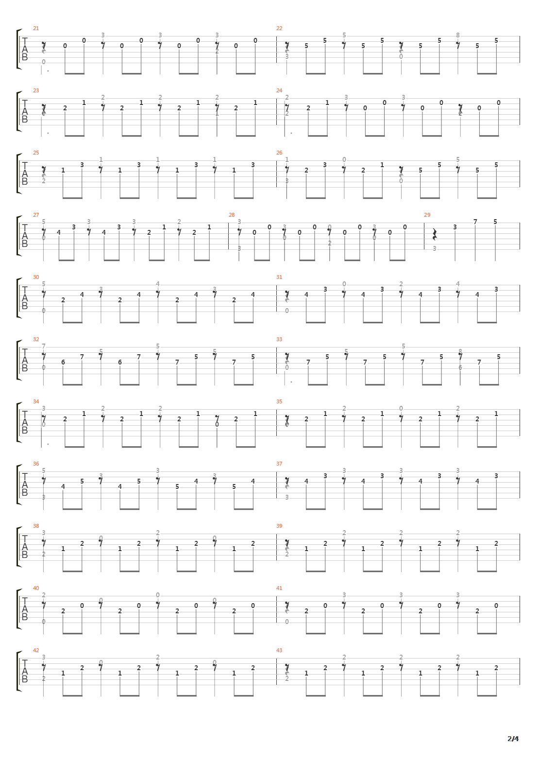 Opus 6 No 11 in E minor吉他谱