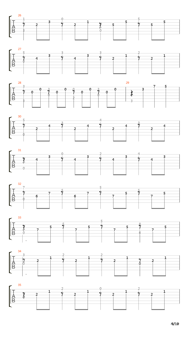 Opus 6 No 11 in E minor吉他谱