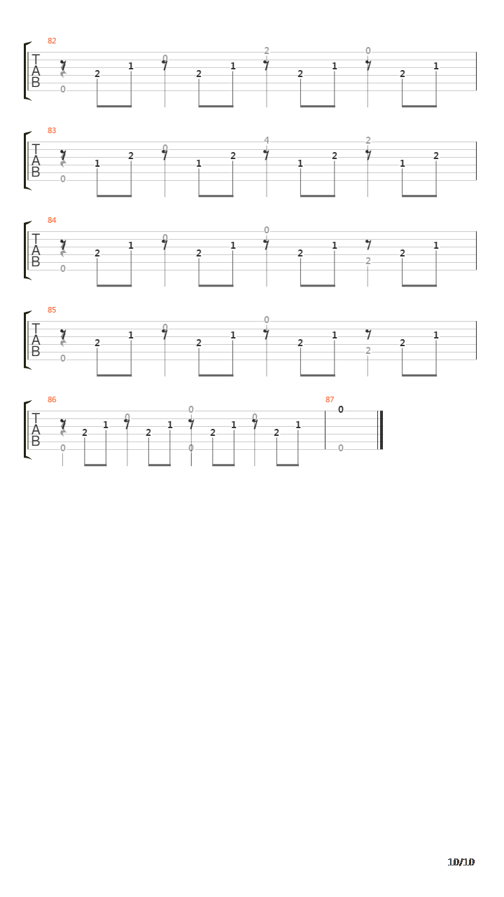 Opus 6 No 11 in E minor吉他谱