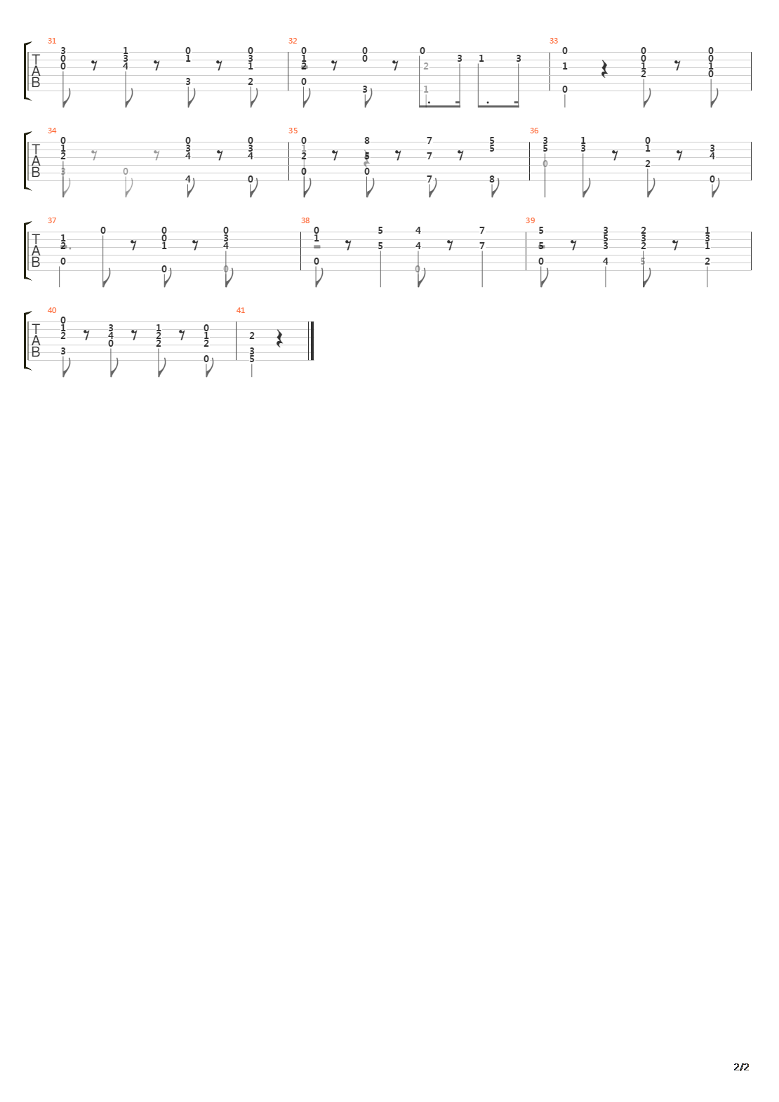 Opus 31 No 20 (Segovia Study 9)吉他谱