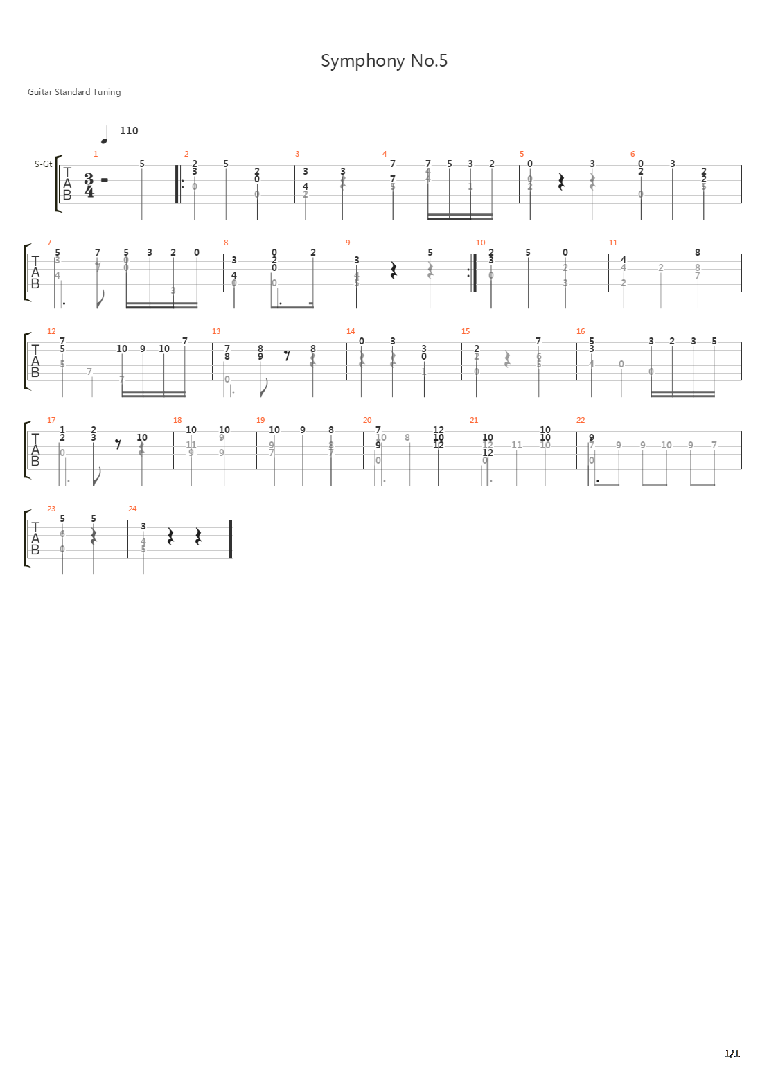 Symphony No.5吉他谱