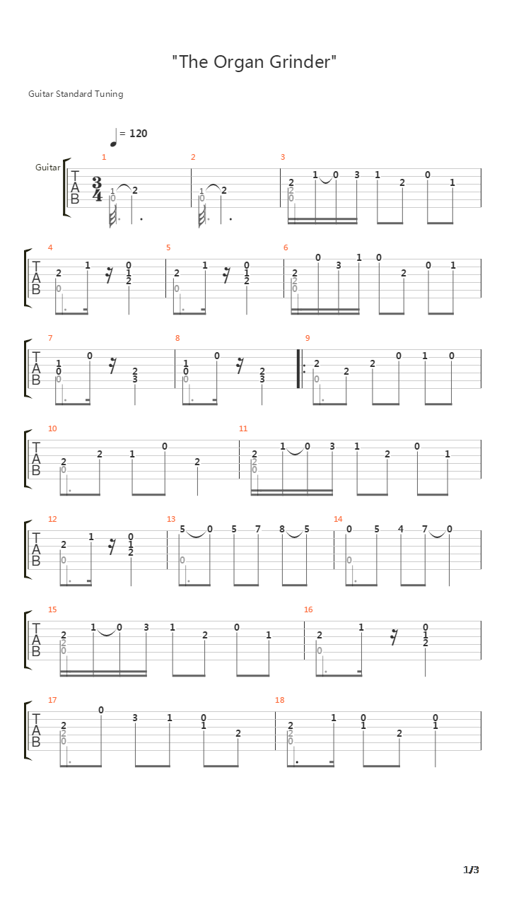 The Organ Grinder吉他谱