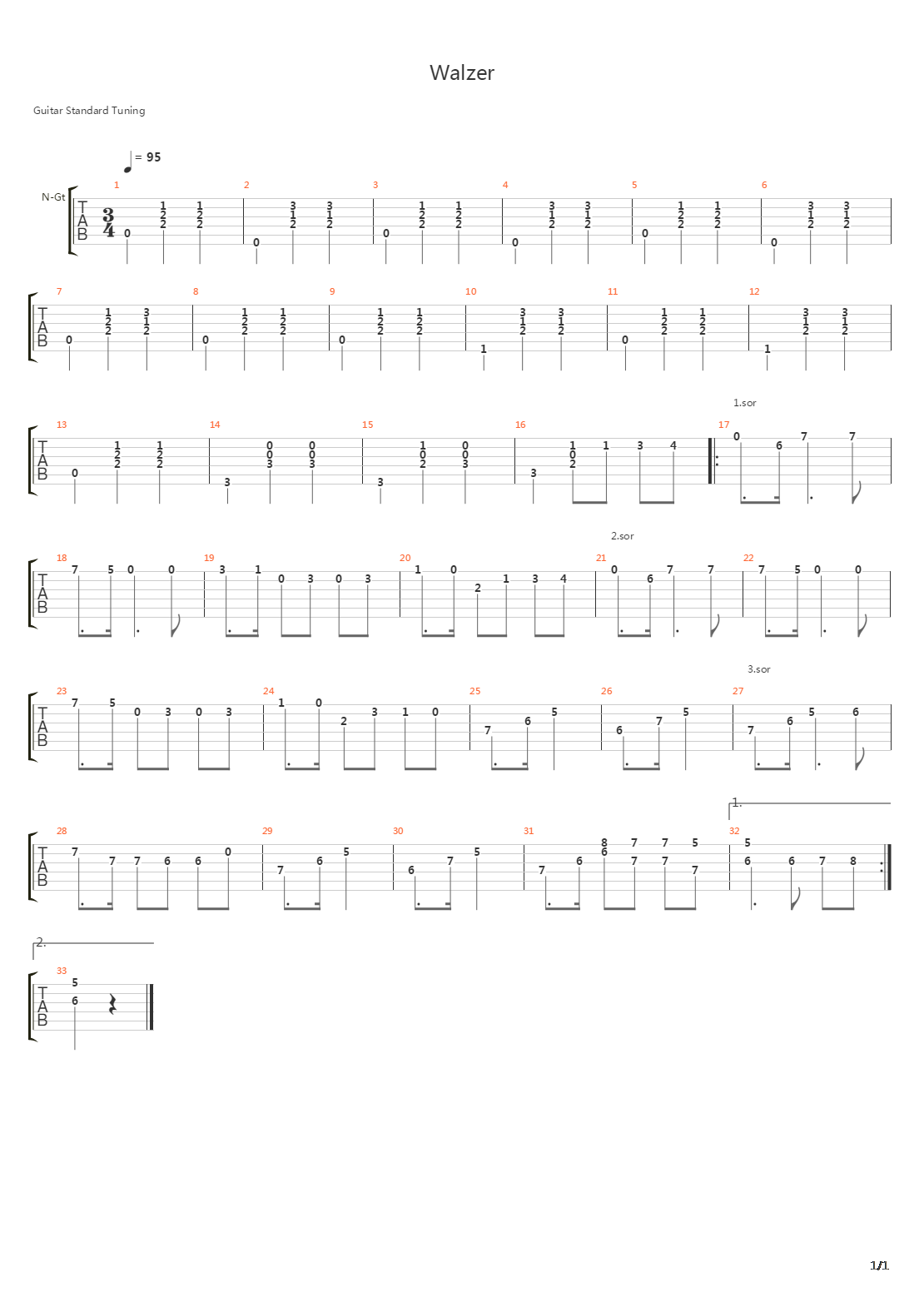Walzer吉他谱