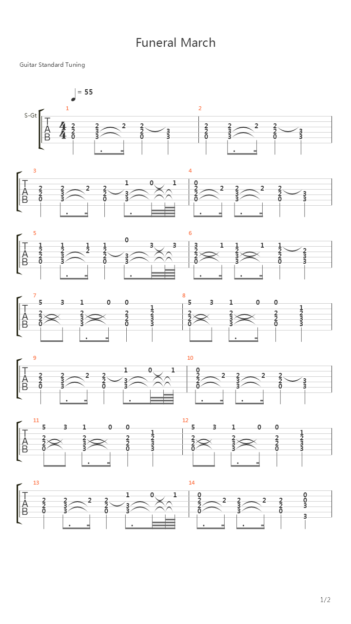 Funeral March吉他谱