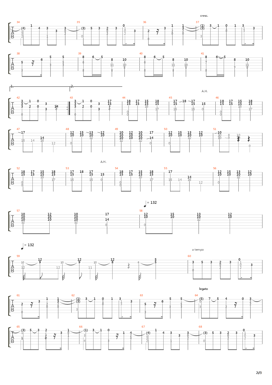 Opus 6 No 1吉他谱