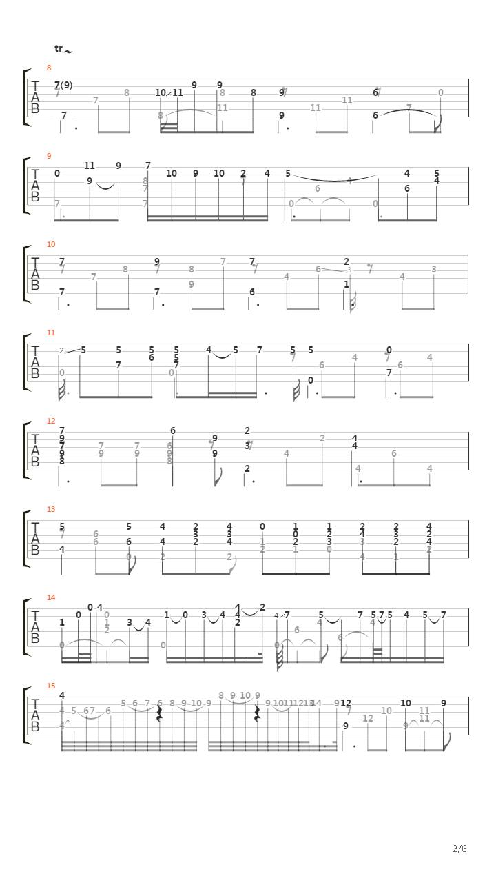 Opus 9 No 2 Nocturne吉他谱