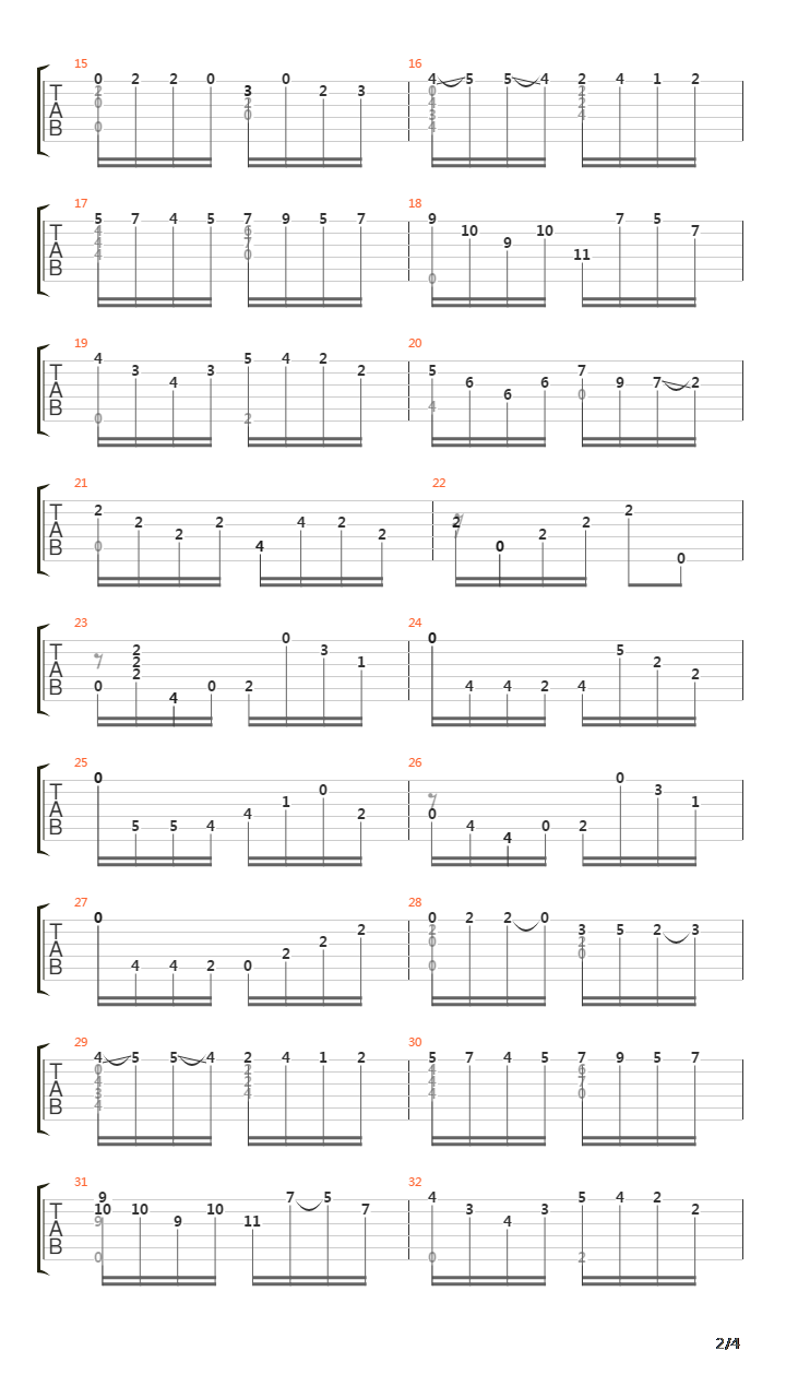 Opus 10 No 3吉他谱