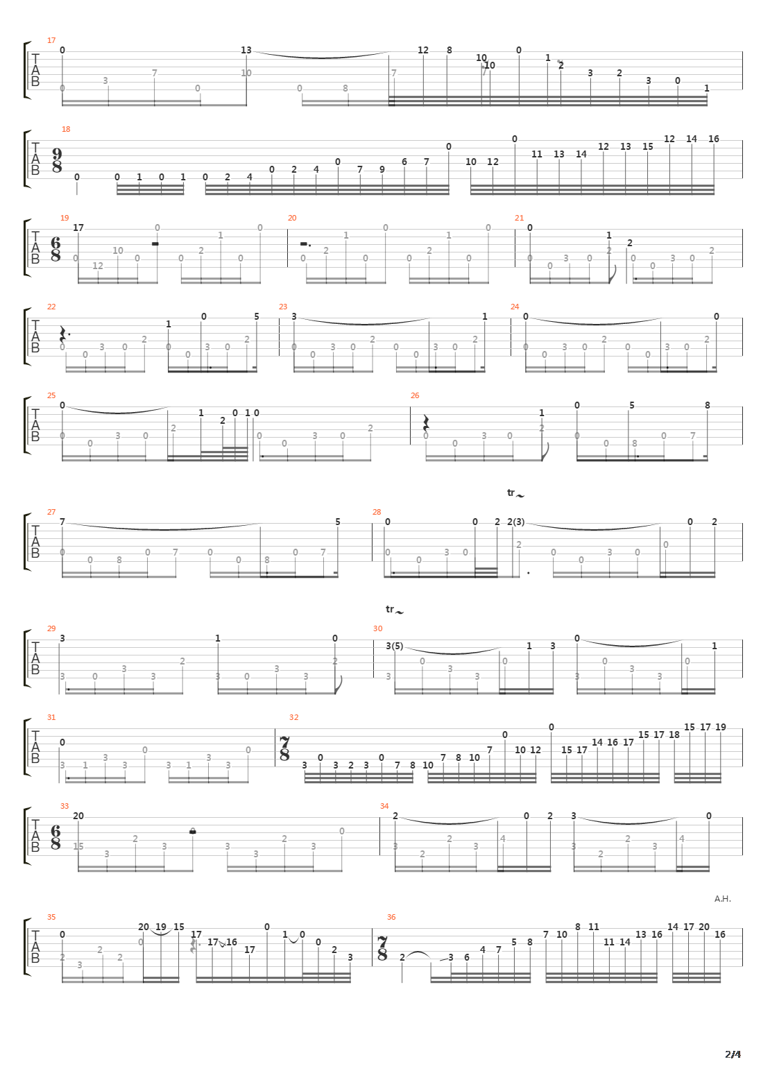 Opus 28 No 24 Prelude吉他谱