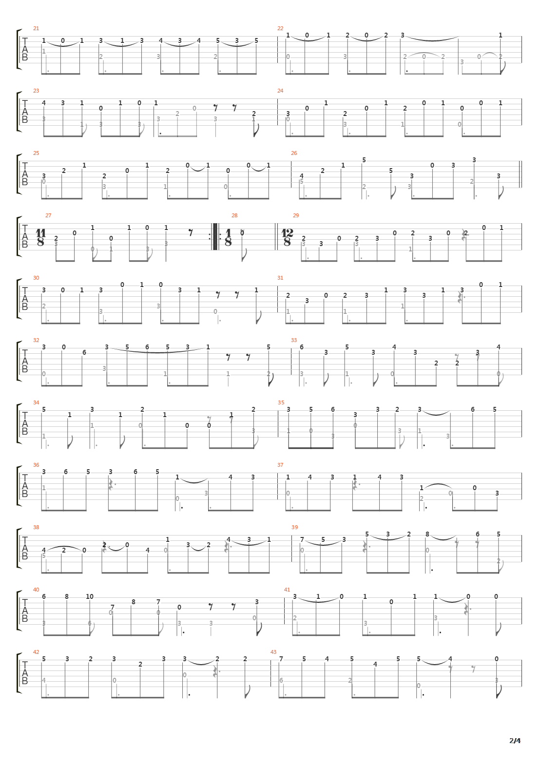 Etude 4 In F (Allegro)吉他谱