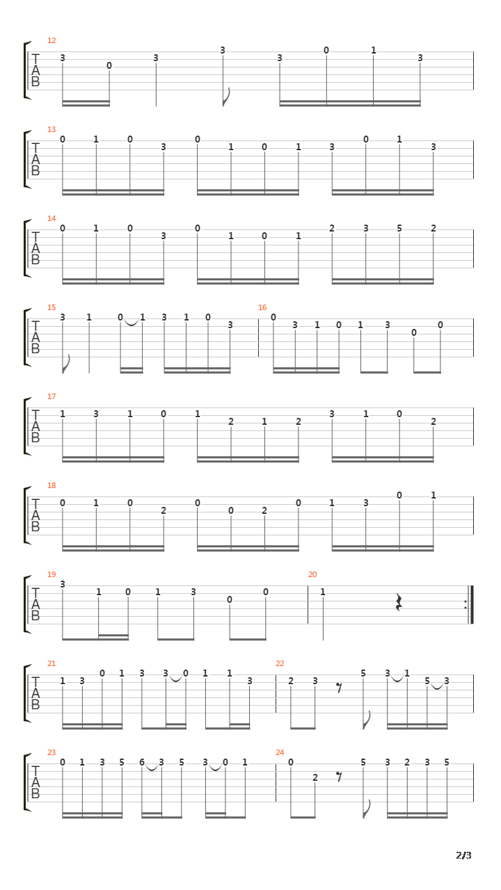 Sonata In A Minor 2 Spirituoso吉他谱