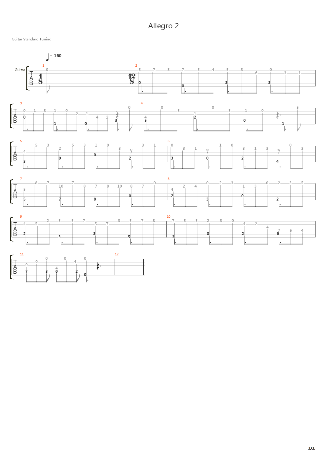 Allegro 2吉他谱