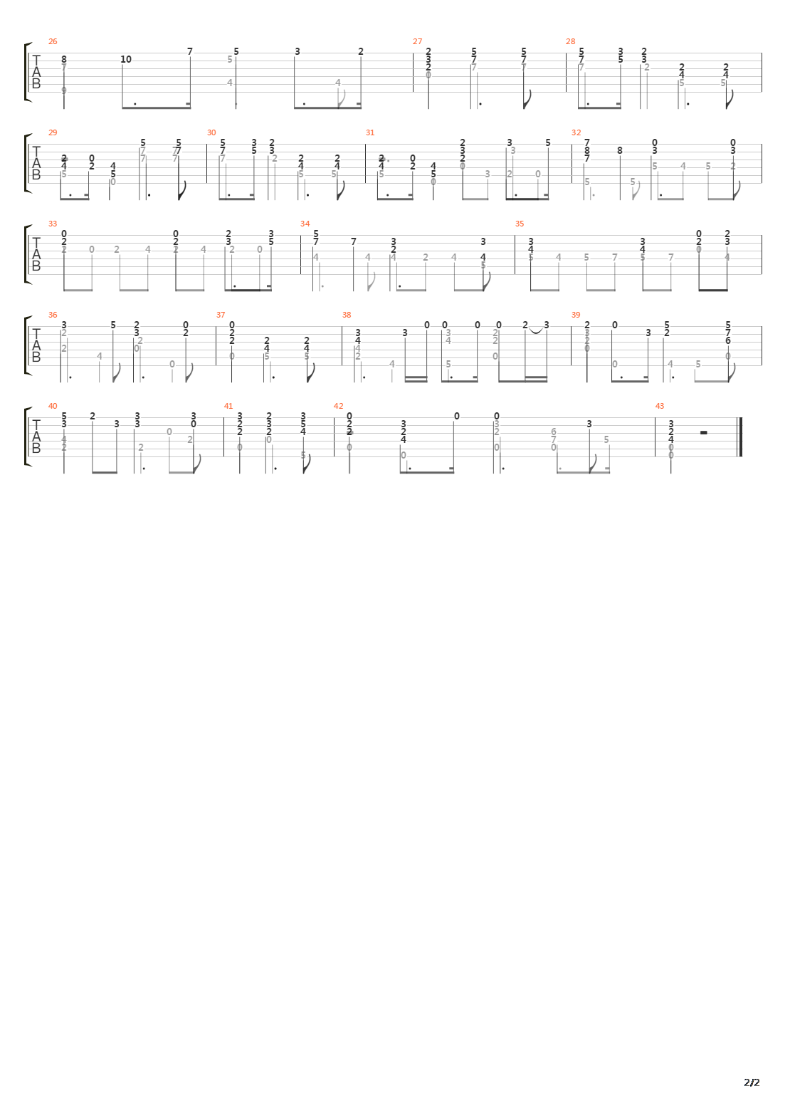 Larghetto吉他谱