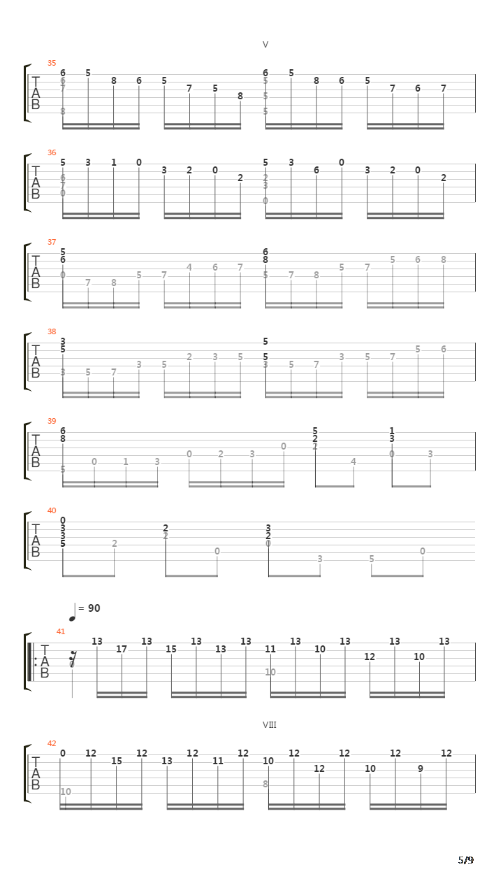 Suite No 7 Passacaille吉他谱