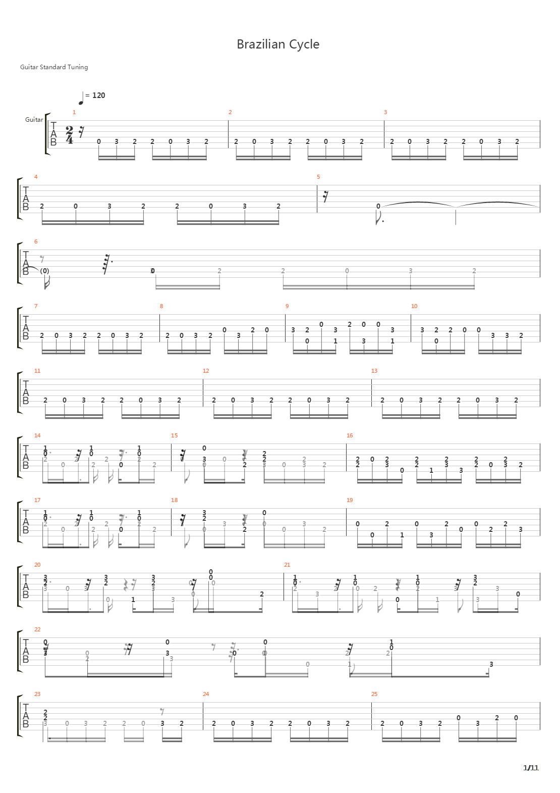 Brazilian Cycle吉他谱