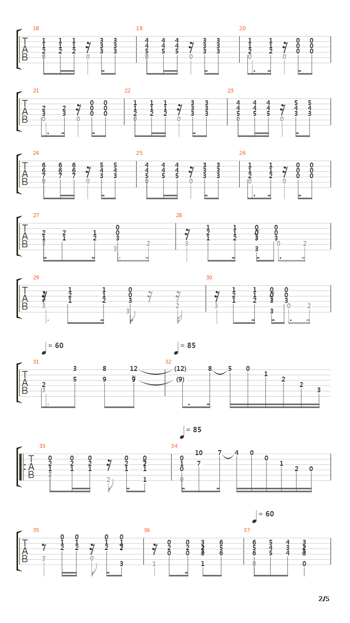 Chorino吉他谱