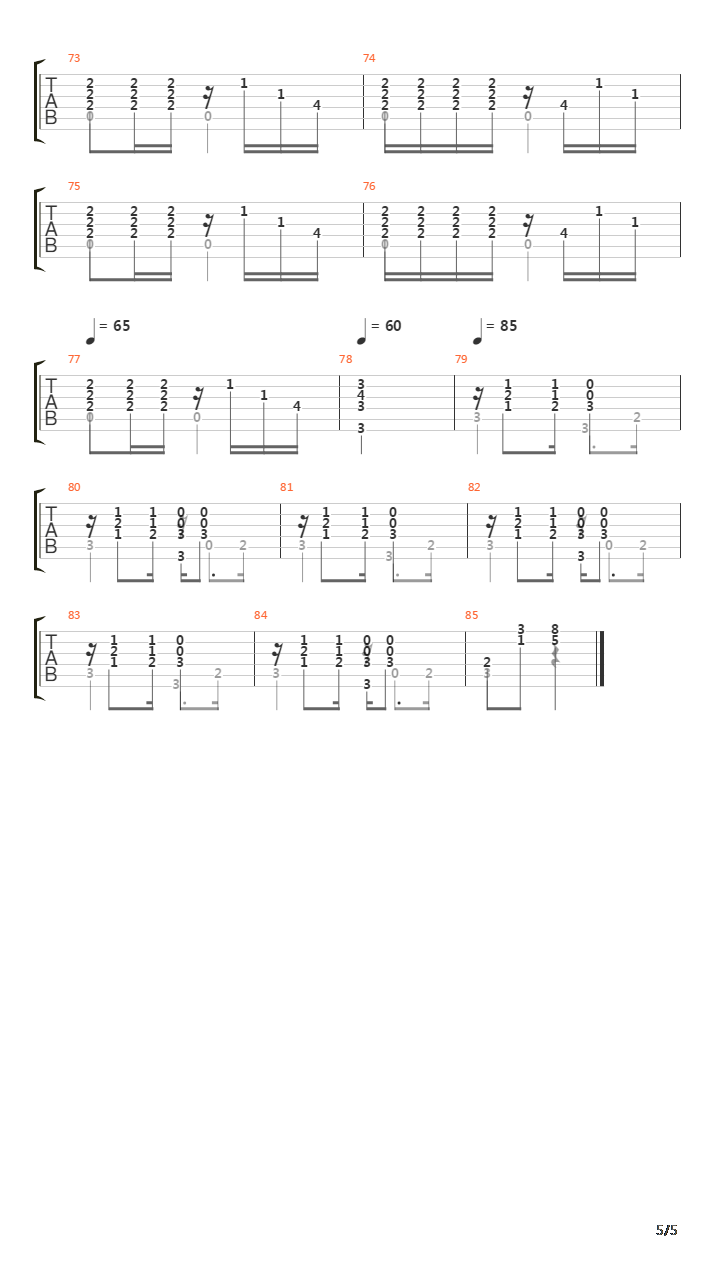 Chorino吉他谱