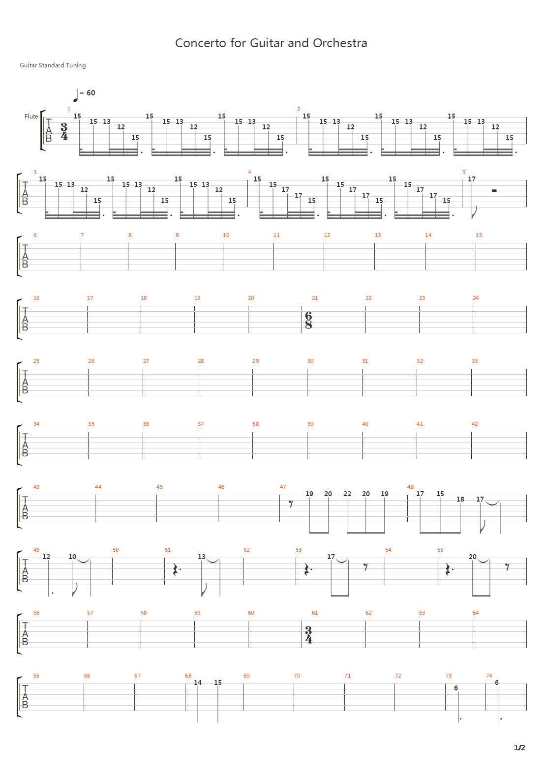 Concerto for Guitar and Orchestra 2吉他谱