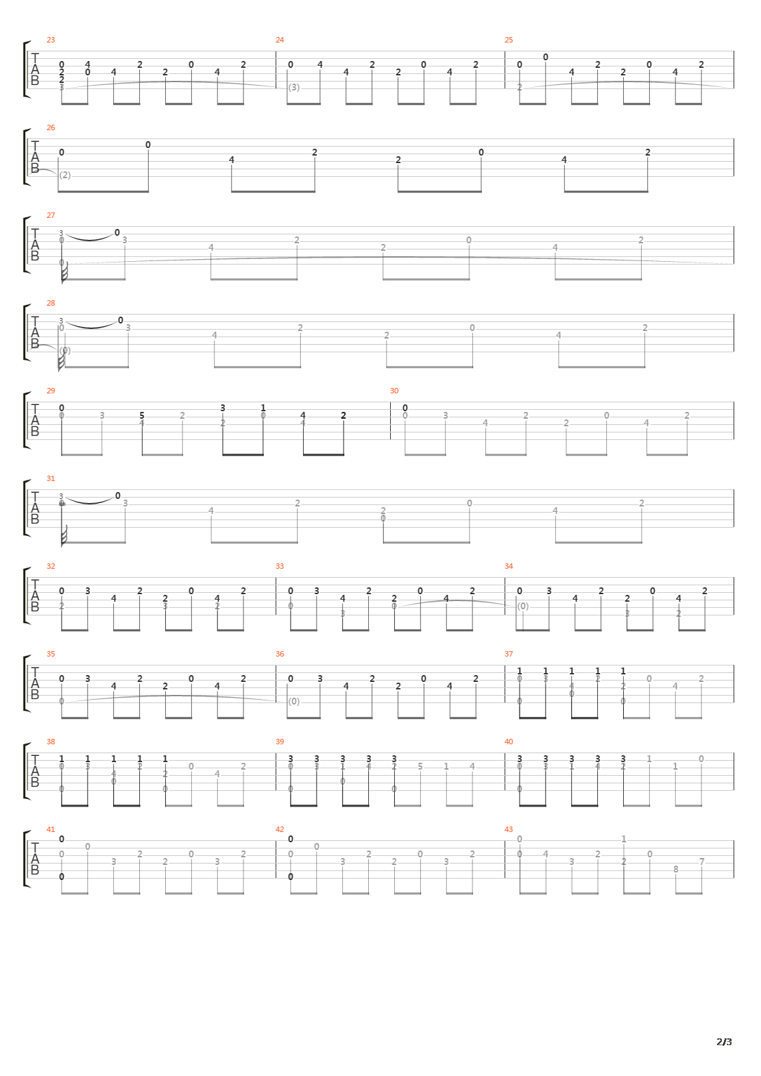 Etude No 5 in C吉他谱