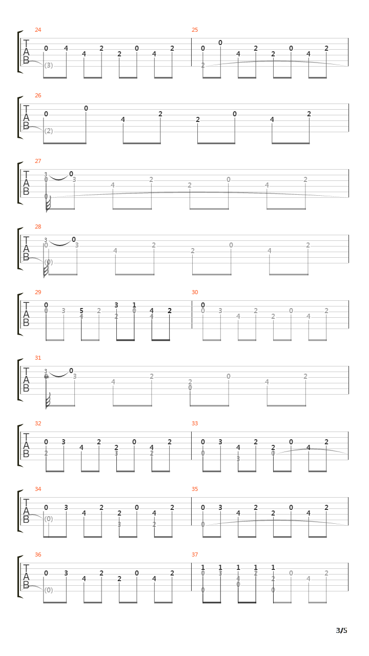 Etude No 5 in C吉他谱