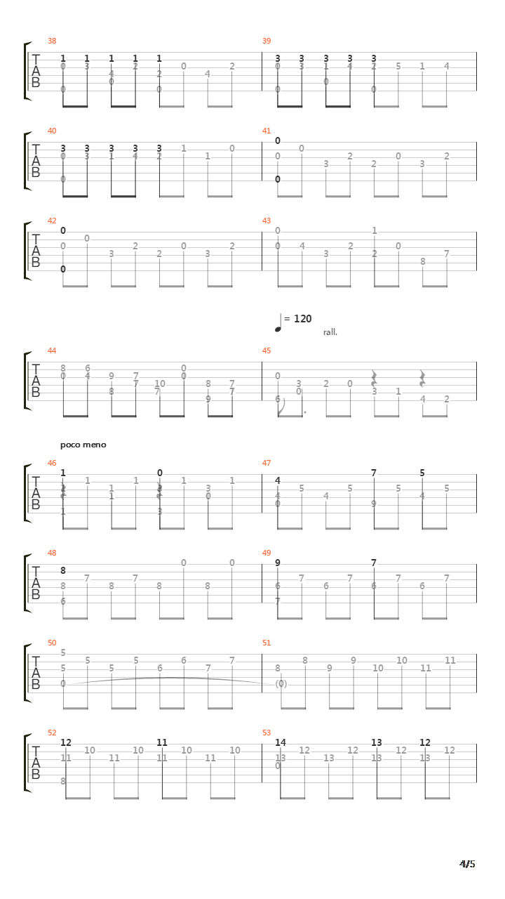 Etude No 5 in C吉他谱