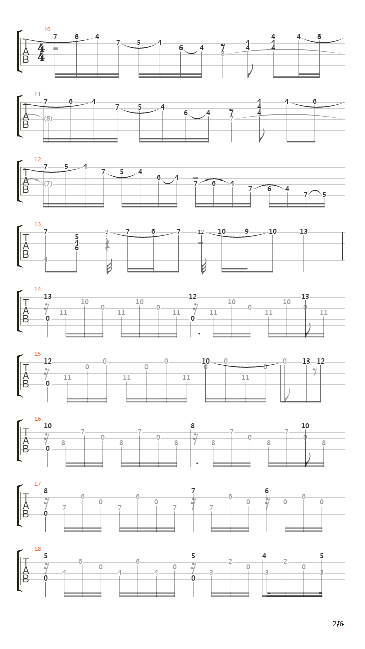 Etude No 7 in E吉他谱