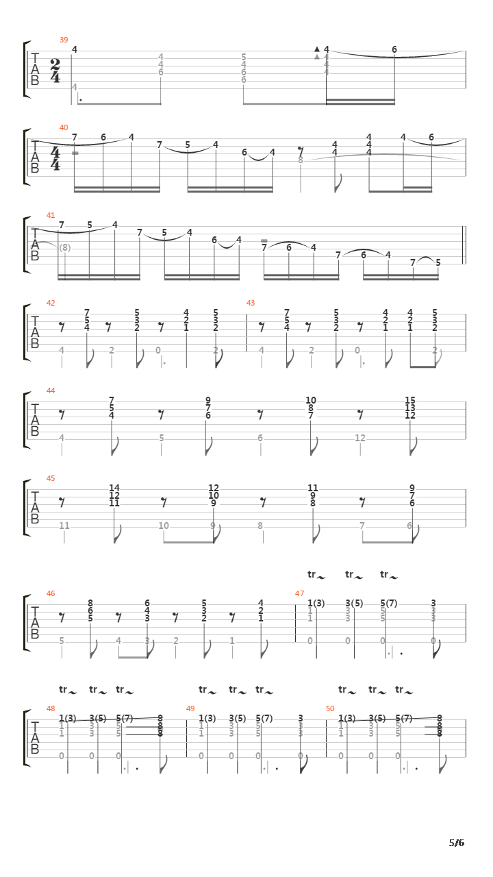 Etude No 7 in E吉他谱