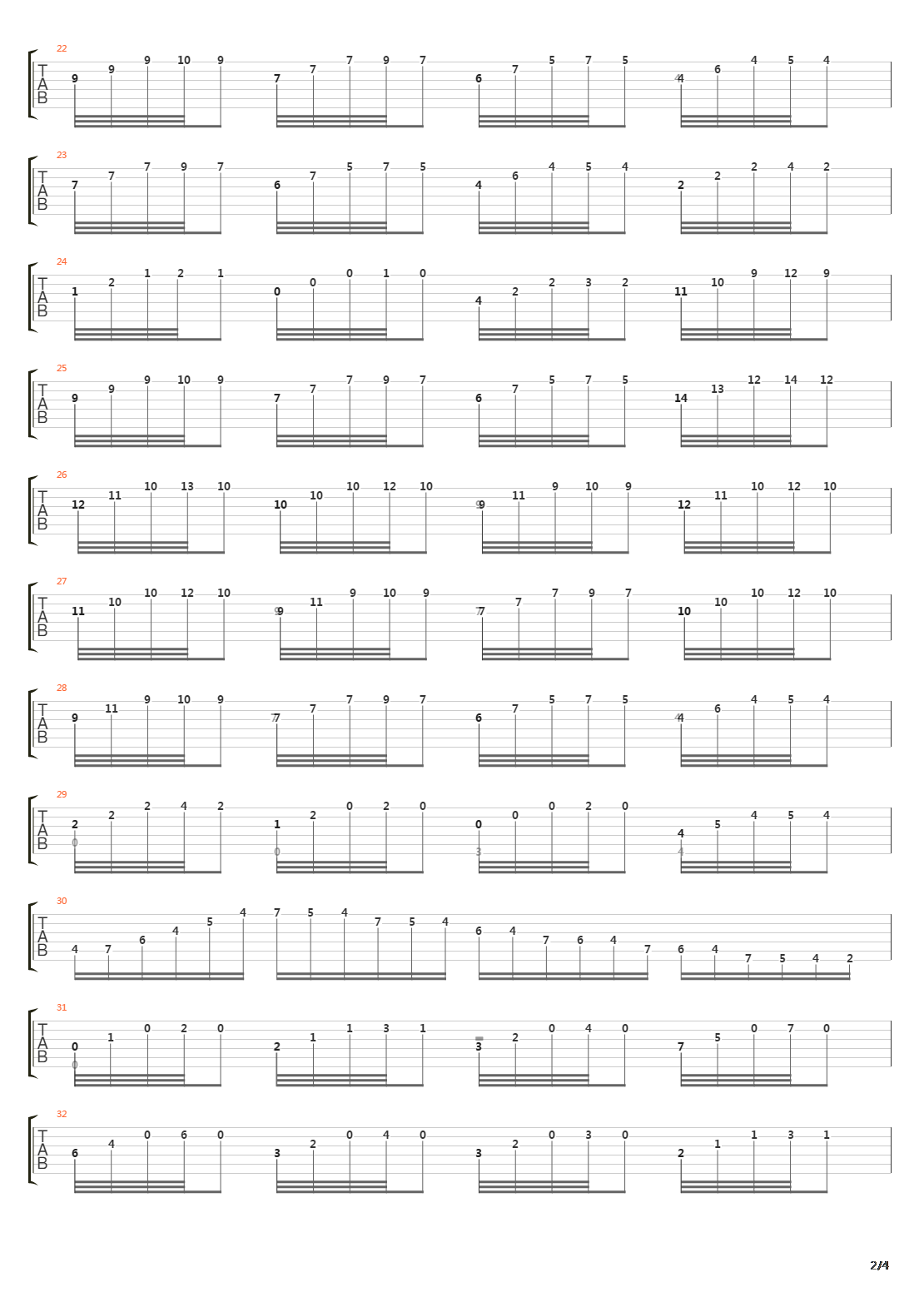 Etude No 9 in F sharp Minor吉他谱