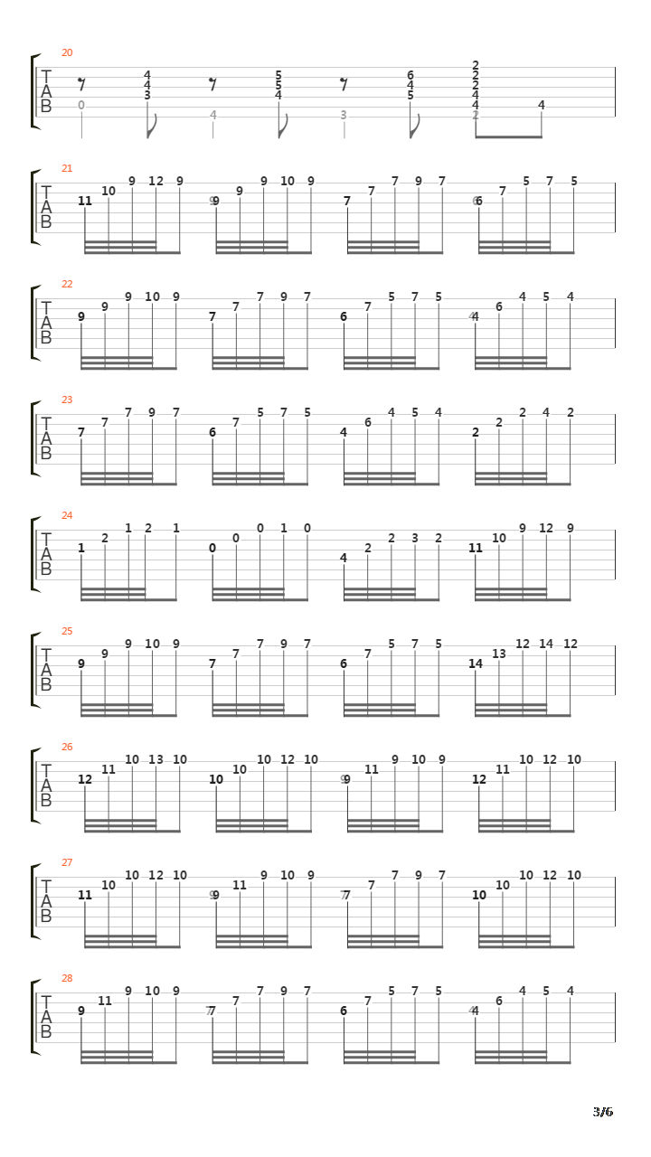 Etude No 9 in F sharp Minor吉他谱