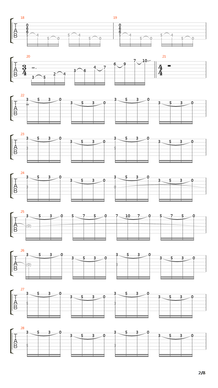 Etude No 10吉他谱