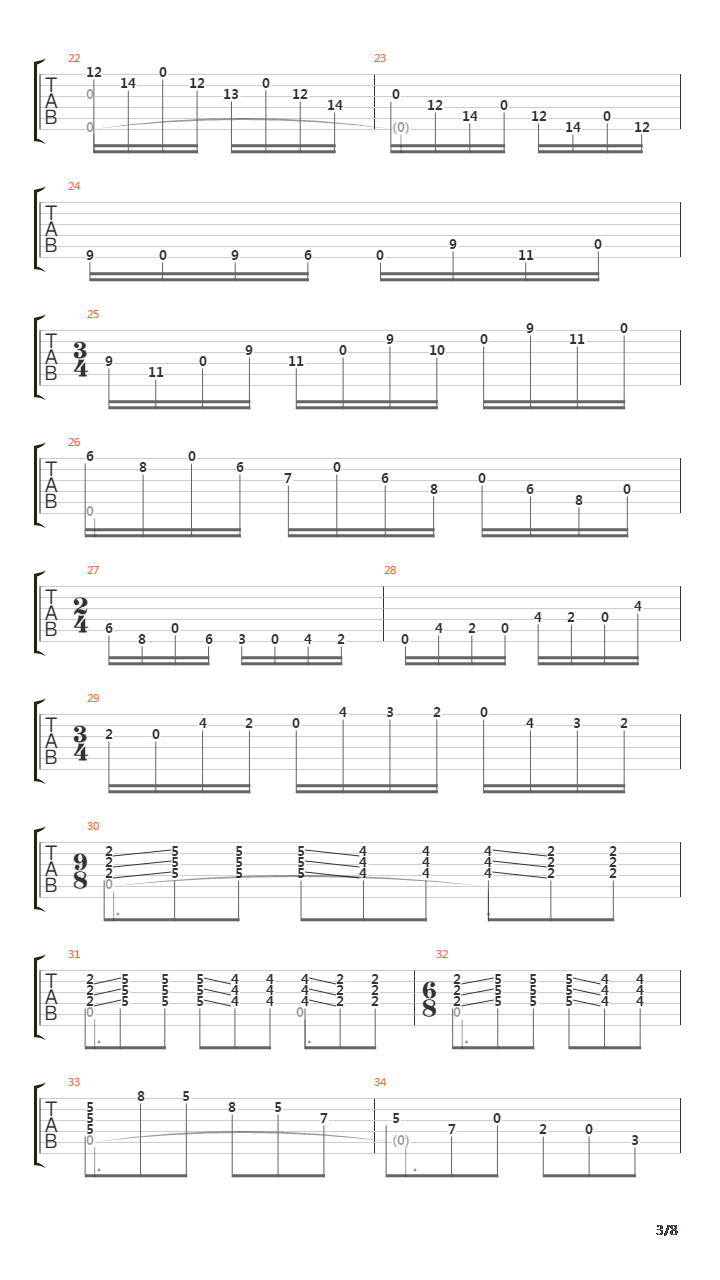 Etude No 12 In Am吉他谱