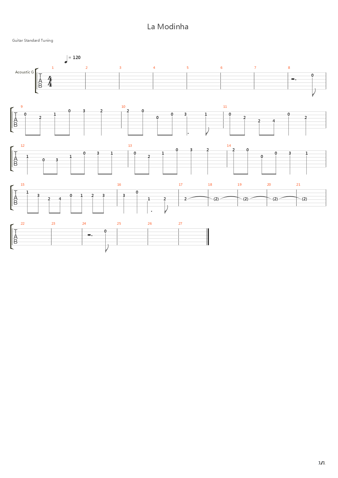 La Modinha吉他谱