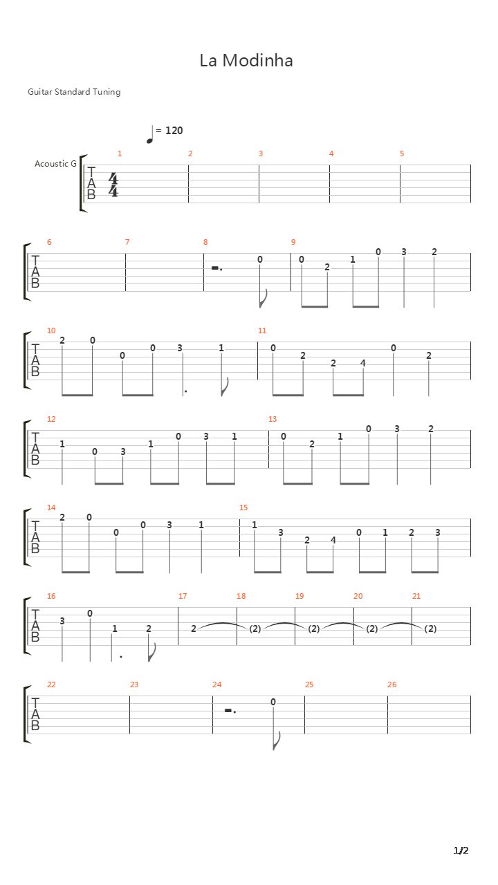 La Modinha吉他谱