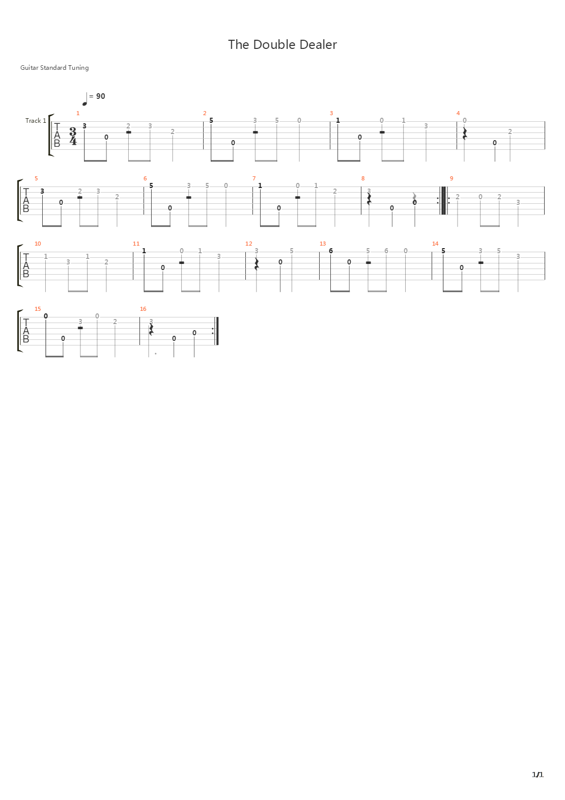 The Double Dealer吉他谱