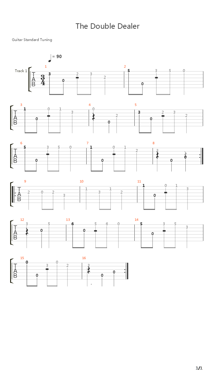 The Double Dealer吉他谱