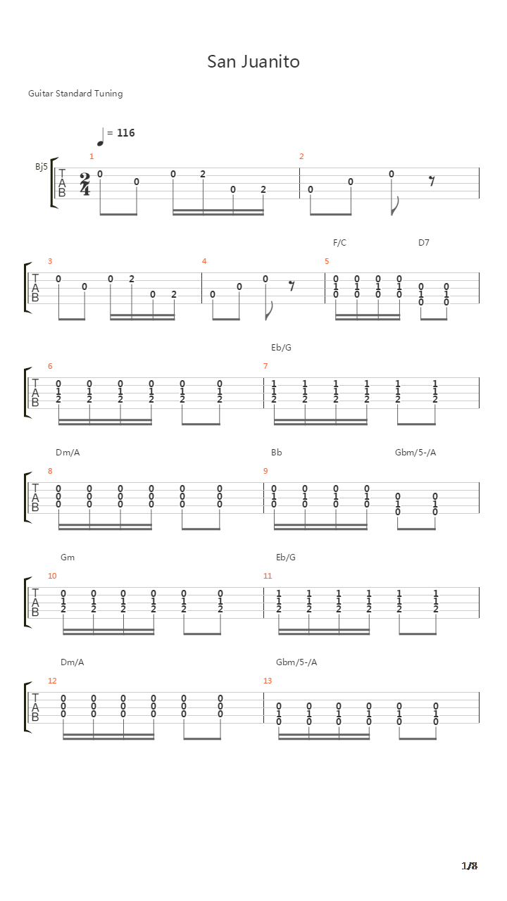 San Juanito吉他谱