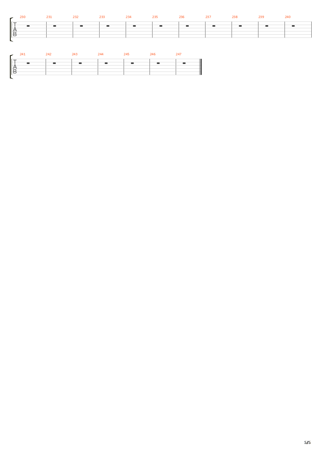 Orion吉他谱