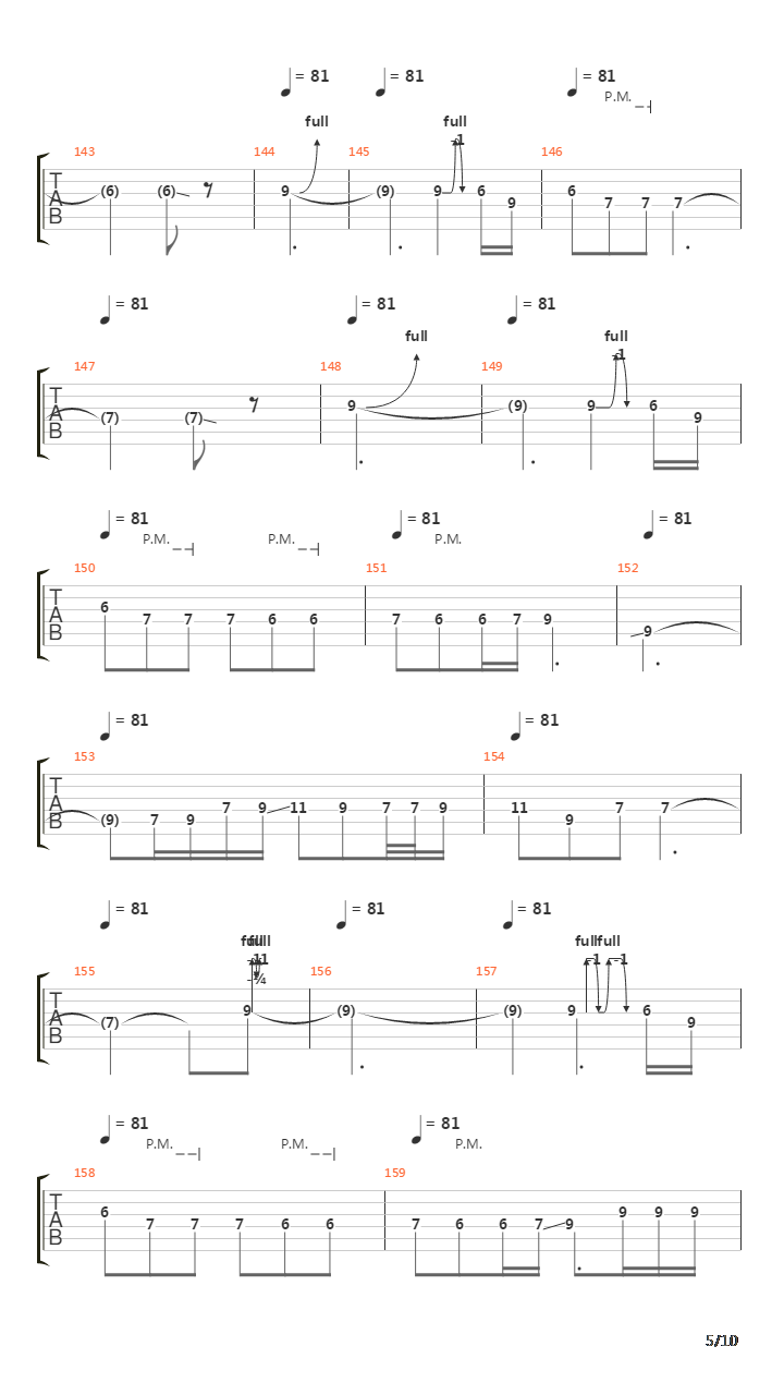 Orion吉他谱