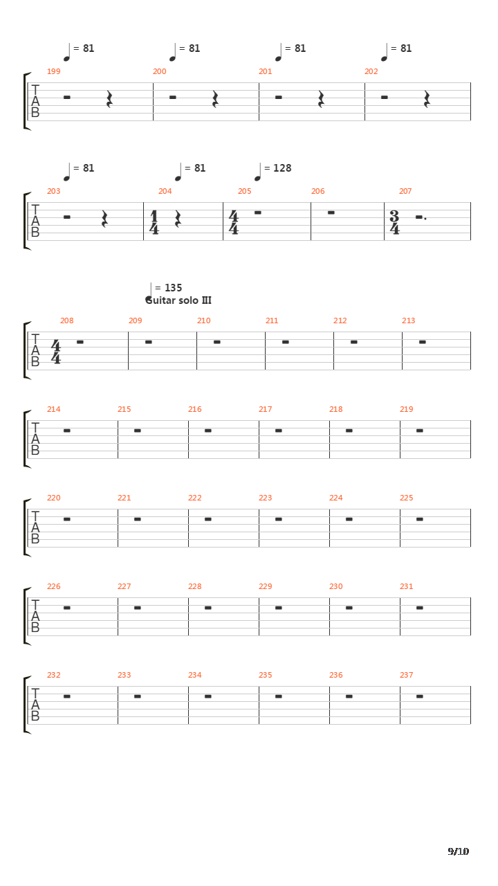 Orion吉他谱