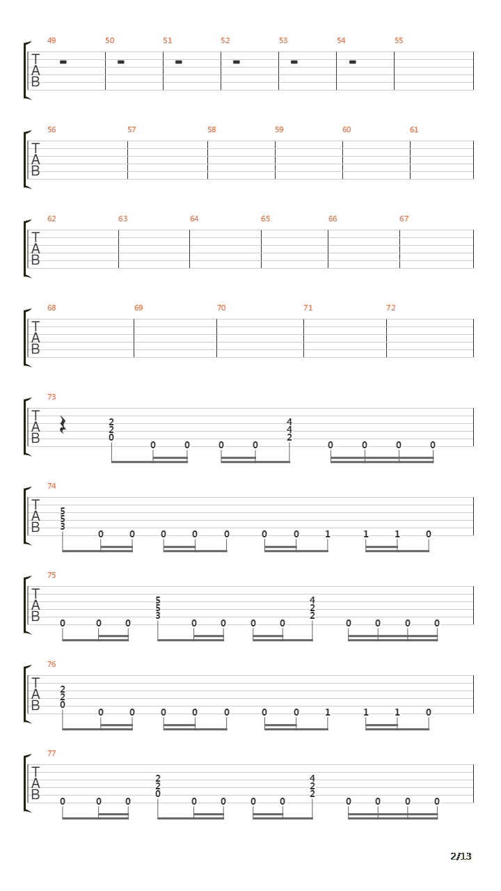 Orion吉他谱