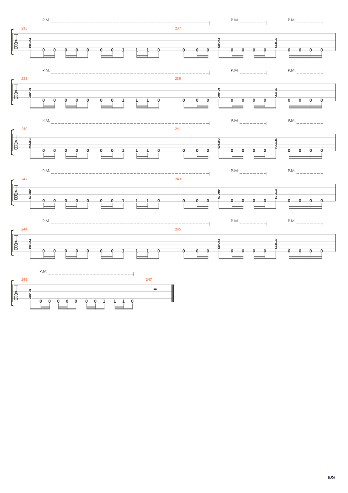 Orion吉他谱