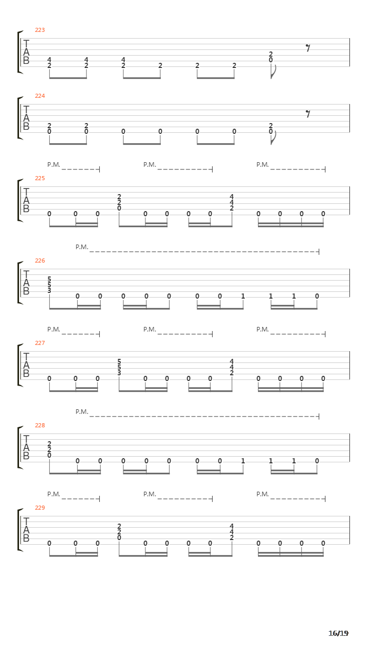 Orion吉他谱