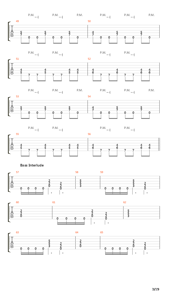 Orion吉他谱