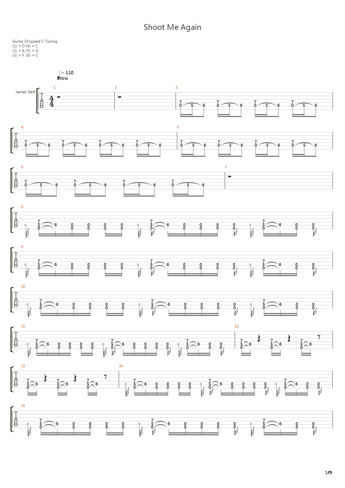 Shoot Me Again吉他谱