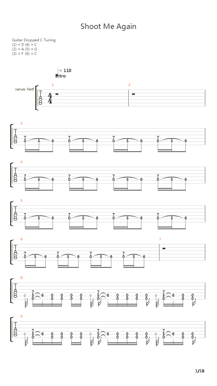 Shoot Me Again吉他谱