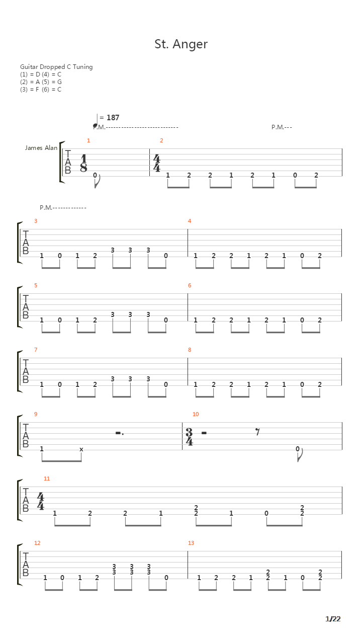 St Anger吉他谱