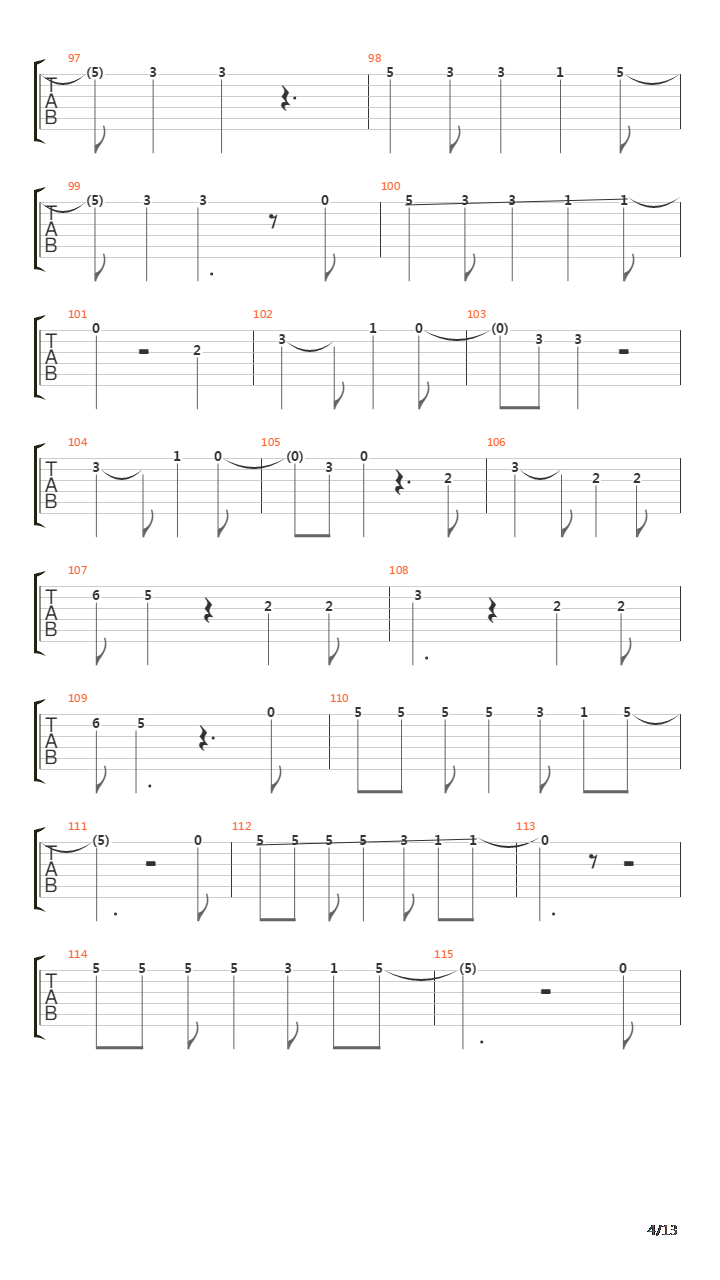 St Anger吉他谱