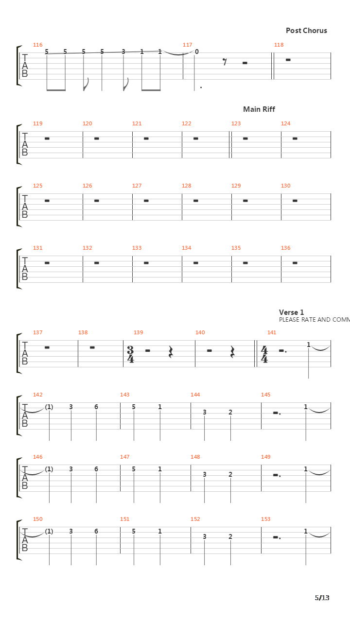 St Anger吉他谱