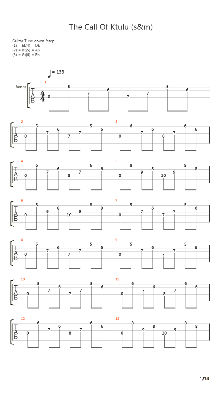 The Call Of Ktulu(11)吉他谱