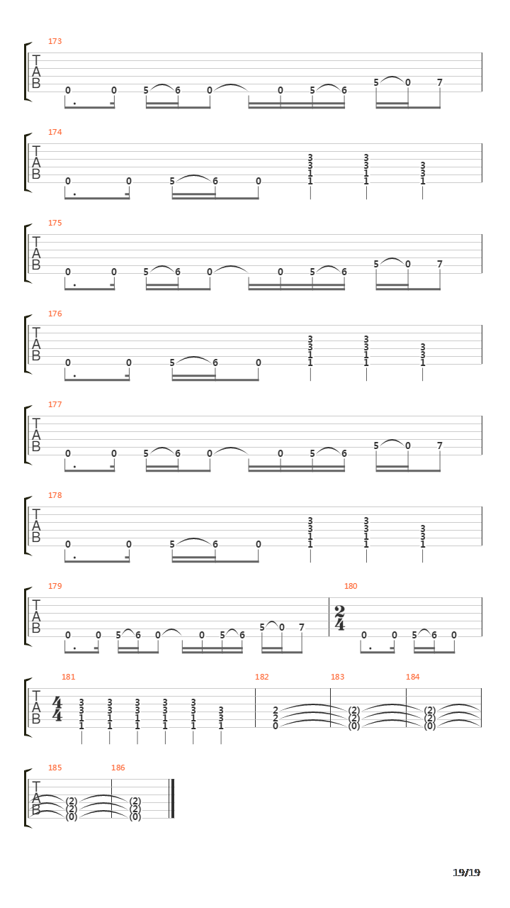 The End Of The Line吉他谱