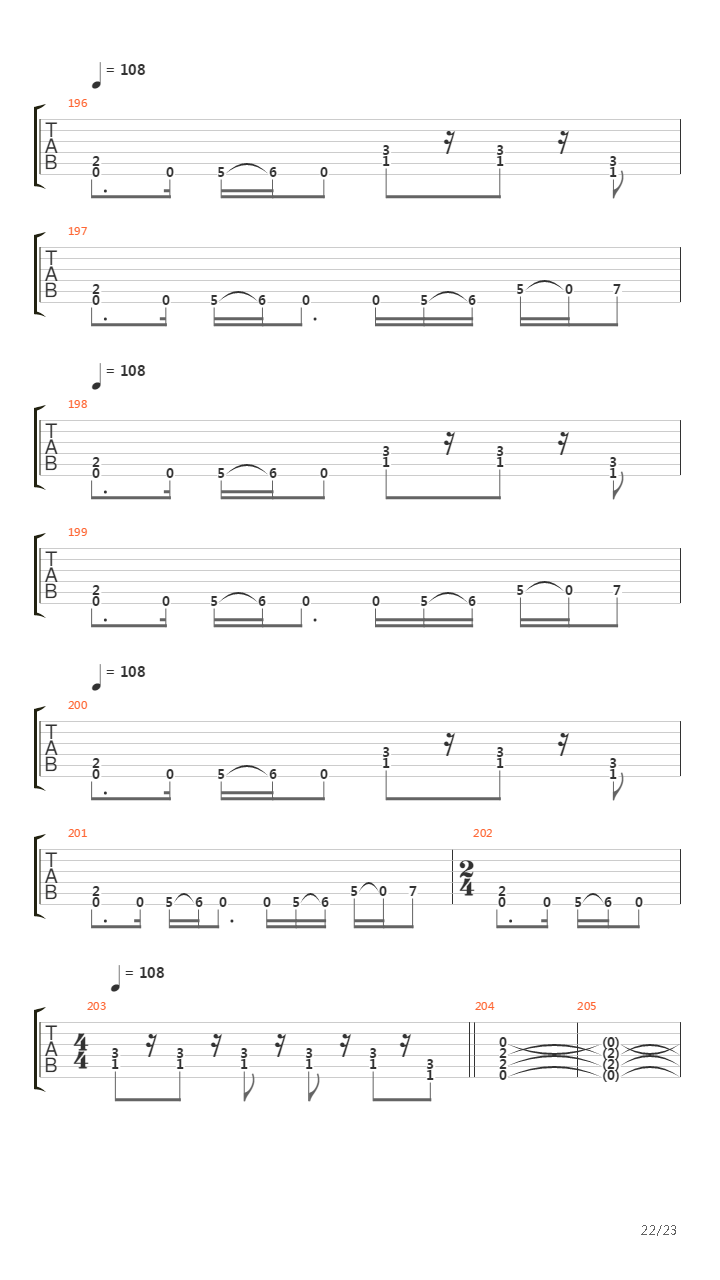 The End Of The Line吉他谱